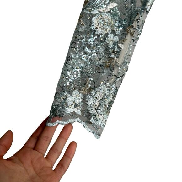 Mac Duggal 67498 Floral Embroidered Illusion Gown - Picture 6 of 13